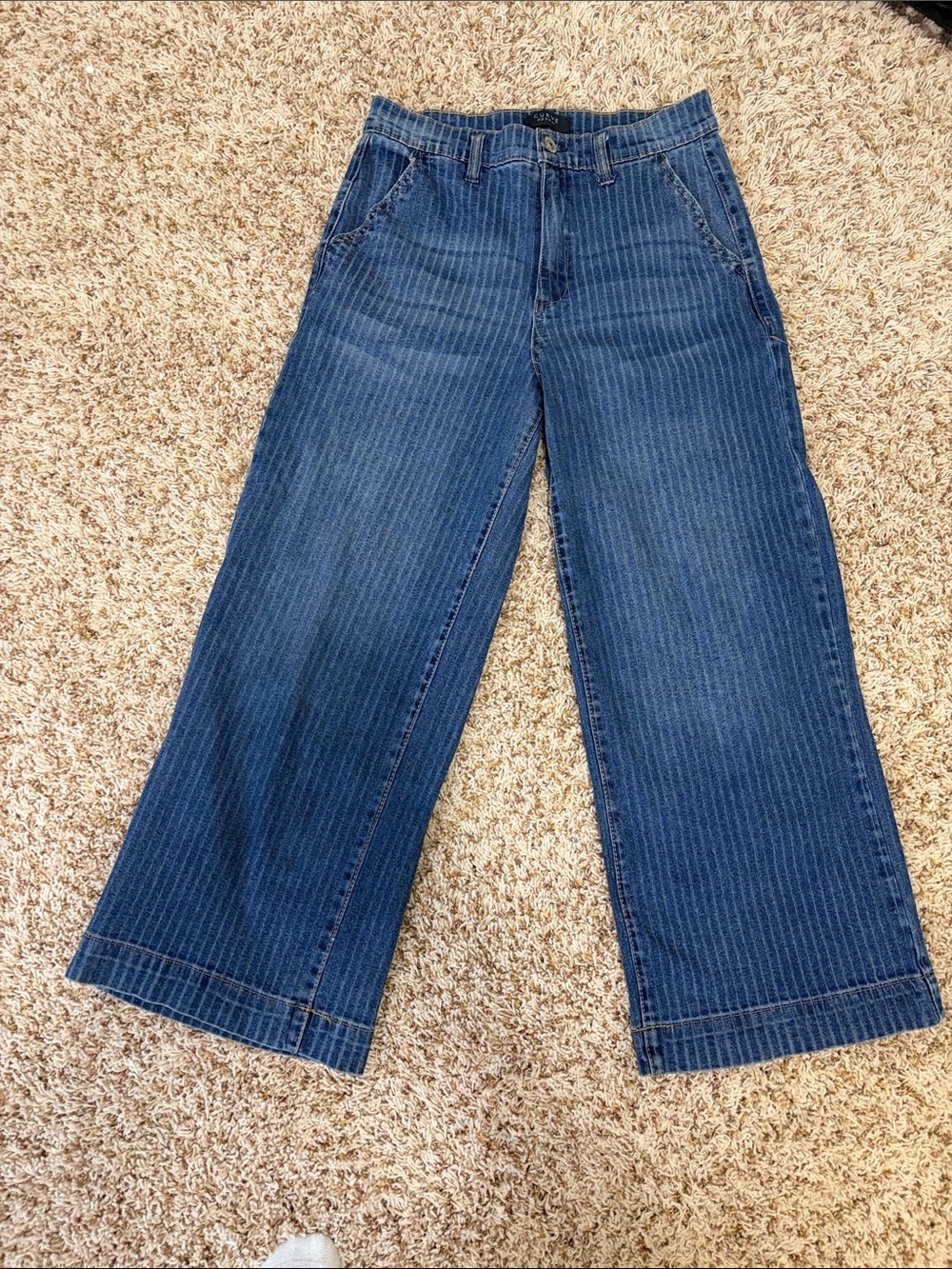 Curb Appeal Wide Leg Women’s Striped Jeans Women’s Sz 4/27